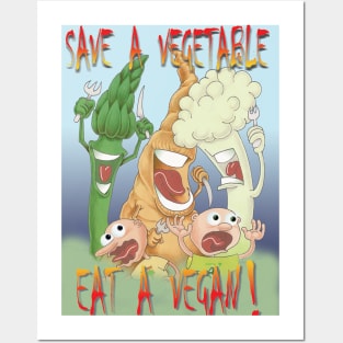 eat a vegan Posters and Art